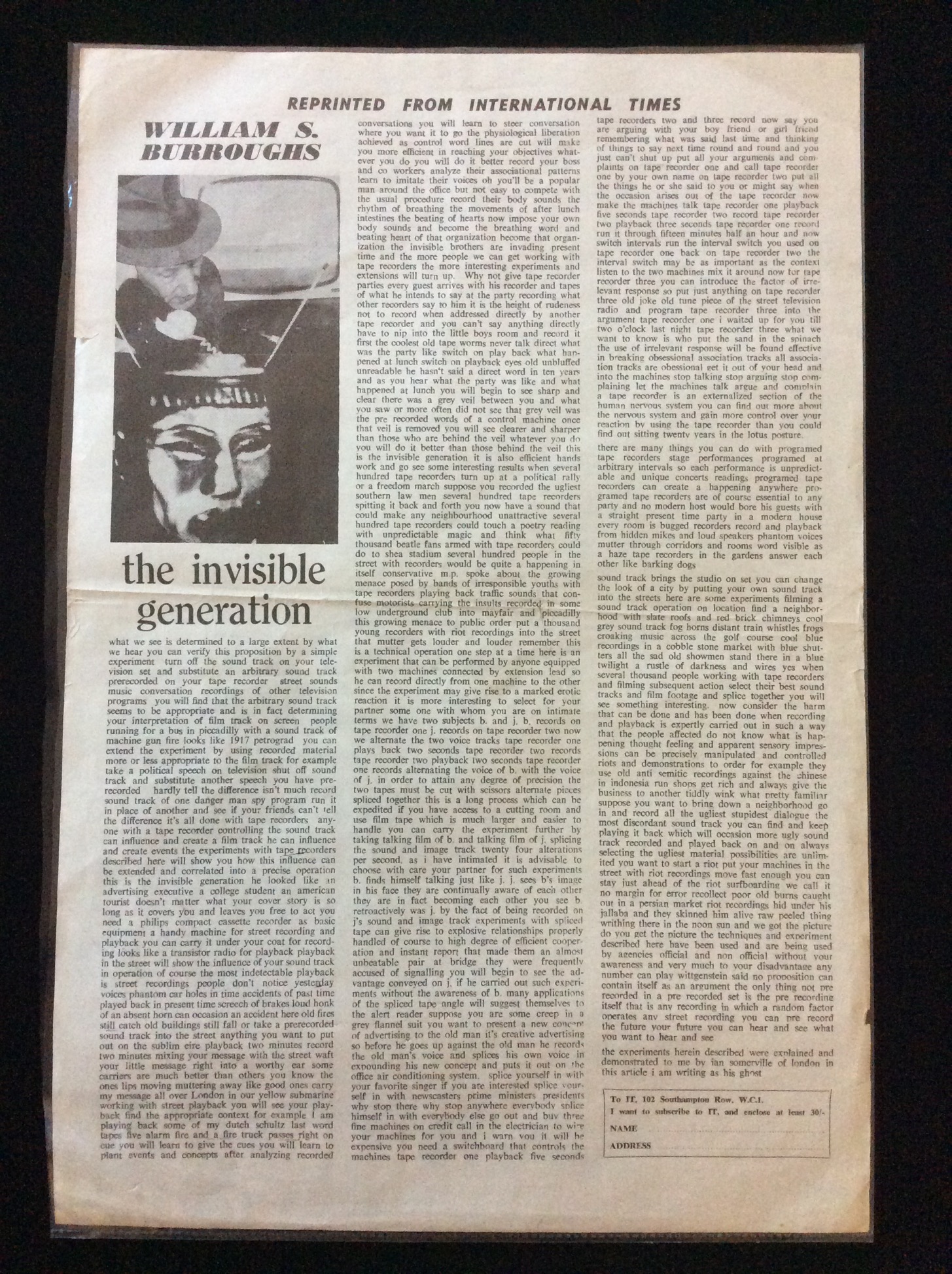 The Invisible Generation